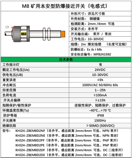 M8 煤安本安型防爆接近开关(图2)