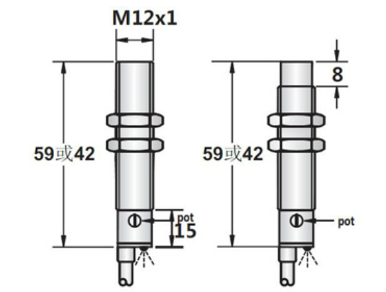 8.2V本安 M12电容式防爆接近开关(图1)