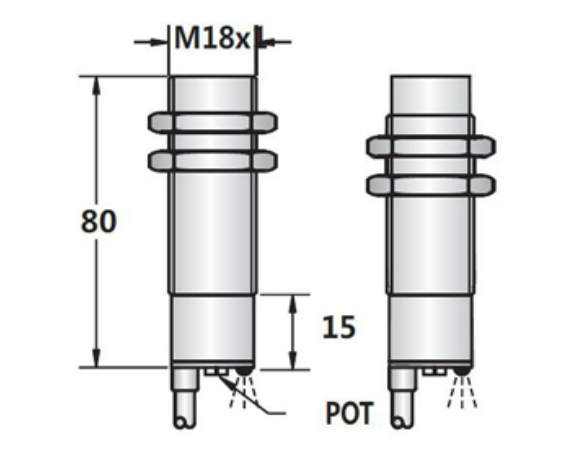 8.2V本安 M18电容式防爆接近开关(图1)